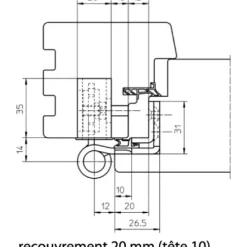 Jeu de 3 paumelles réglables menuiserie bois BAKA Protect 4030 3D FD MSTS SIMONSWERK