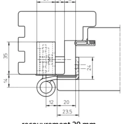 Jeu de 3 paumelles réglables menuiserie bois BAKA Protect 4020 3D MSTS SIMONSWERK