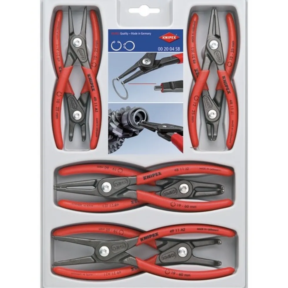 Jeu de 8 pinces pour circlips intérieur / extérieur KNIPEX