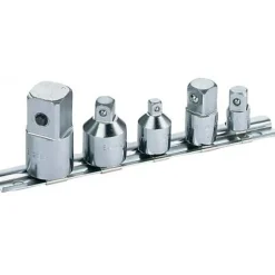 Jeu de 5 réducteurs et augmentateurs 1/2" sur rack de rangement S-230J5R SAM OUTILLAGE