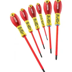 Jeu de 6 tournevis isolés fente - pozidriv Expert - E160911 EXPERT BY FACOM