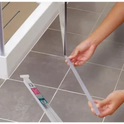 Joint bas de porte de douche - double lèvre - longueur 1 m GEB