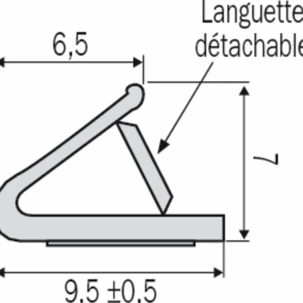 Joint néoprène LN 90 CF phonique et thermique coupe-feu pour menuiserie plate DUAL