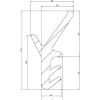 Joint P743 pour ferrures coulissantes levantes GU 937 FERCO