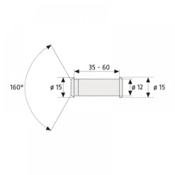 Judas de porte - Microviseur Chrome 160° ABUS