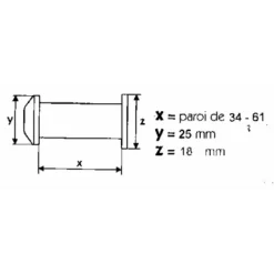 Judas optique pour porte coupe-feu - angle de vision 200° - Super Major JOURJON