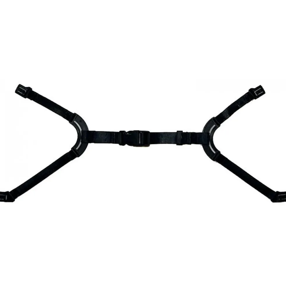 Jugulaire noire 4 points boucle flash pour casques IDRA - IRIS2 - KARA AUBOUEIX