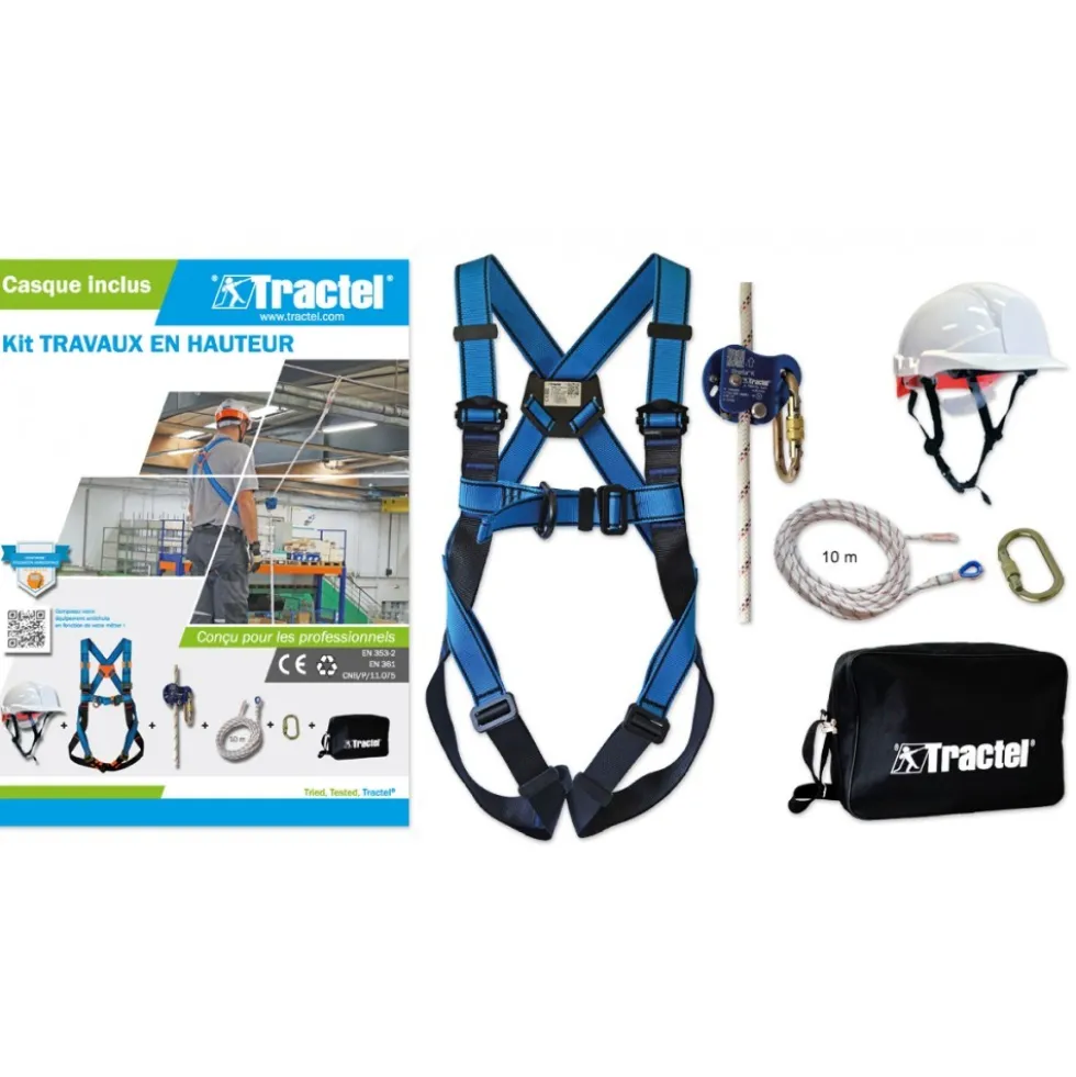 Kit antichute - avec casque - interventions en hauteur TRACTEL
