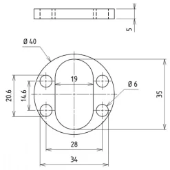 Kit cale épaisseur 5 mm avec vis pour protecteur de pompe DEVISMES