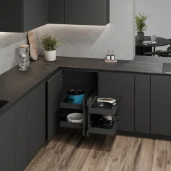 Kit chariot d'angle Tal Cor Flex Essentio anthracite - caisson 900 mm Vauth Sagel