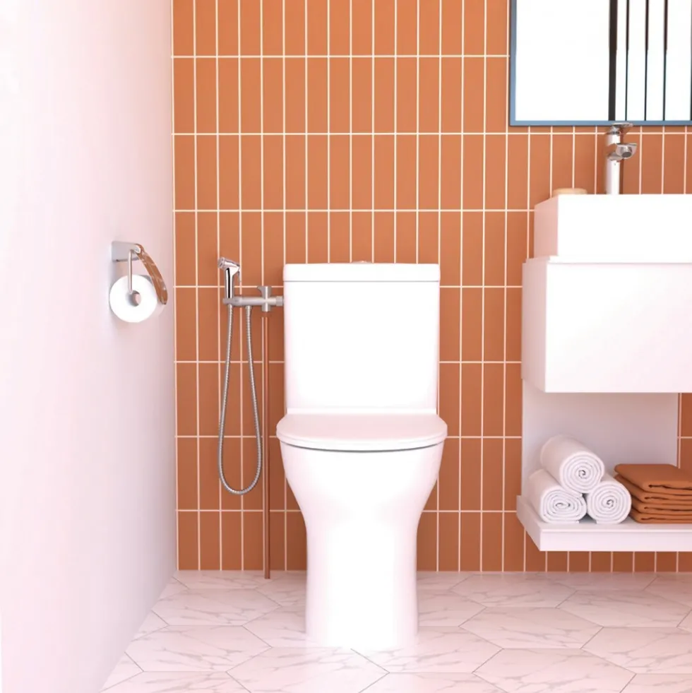 Kit complet hygiène WC avec douchette jet pluie à gachette VALENTIN