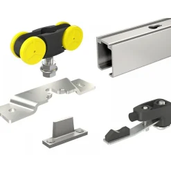 Kit complet pour porte coulissante MA80B rail + garniture - max 80 kg MANTION