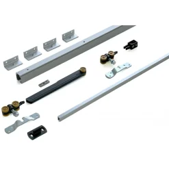 Kit complet XPERTA Essential 80Kg pour portes coulissantes en bois 2m ARGENTA