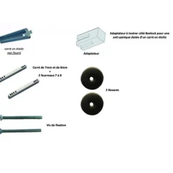 Kit d'adaptation - pour pose avec serrure antipanique - Bicode DUBOIS INDUSTRIES