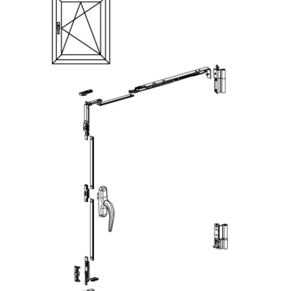 Kit de base 1 ou 2 vantaux - oscillo-battant - fenêtre aluminium FAPIM