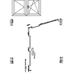 Kit de base 1 ou 2 vantaux - oscillo-battant - fenêtre aluminium FAPIM