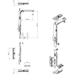 Kit de base 1 ou 2 vantaux - oscillo-battant - fenêtre aluminium FAPIM