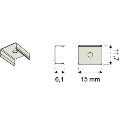 Kit de 6 clips de fixation avec vis pour profilés Lite Track L&S LIGHT
