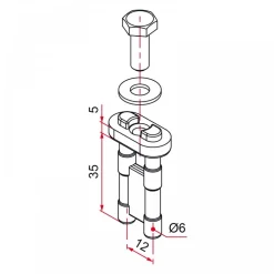 Kit de 2 clips de fixation indispensables pour profil de masquage TIRARD