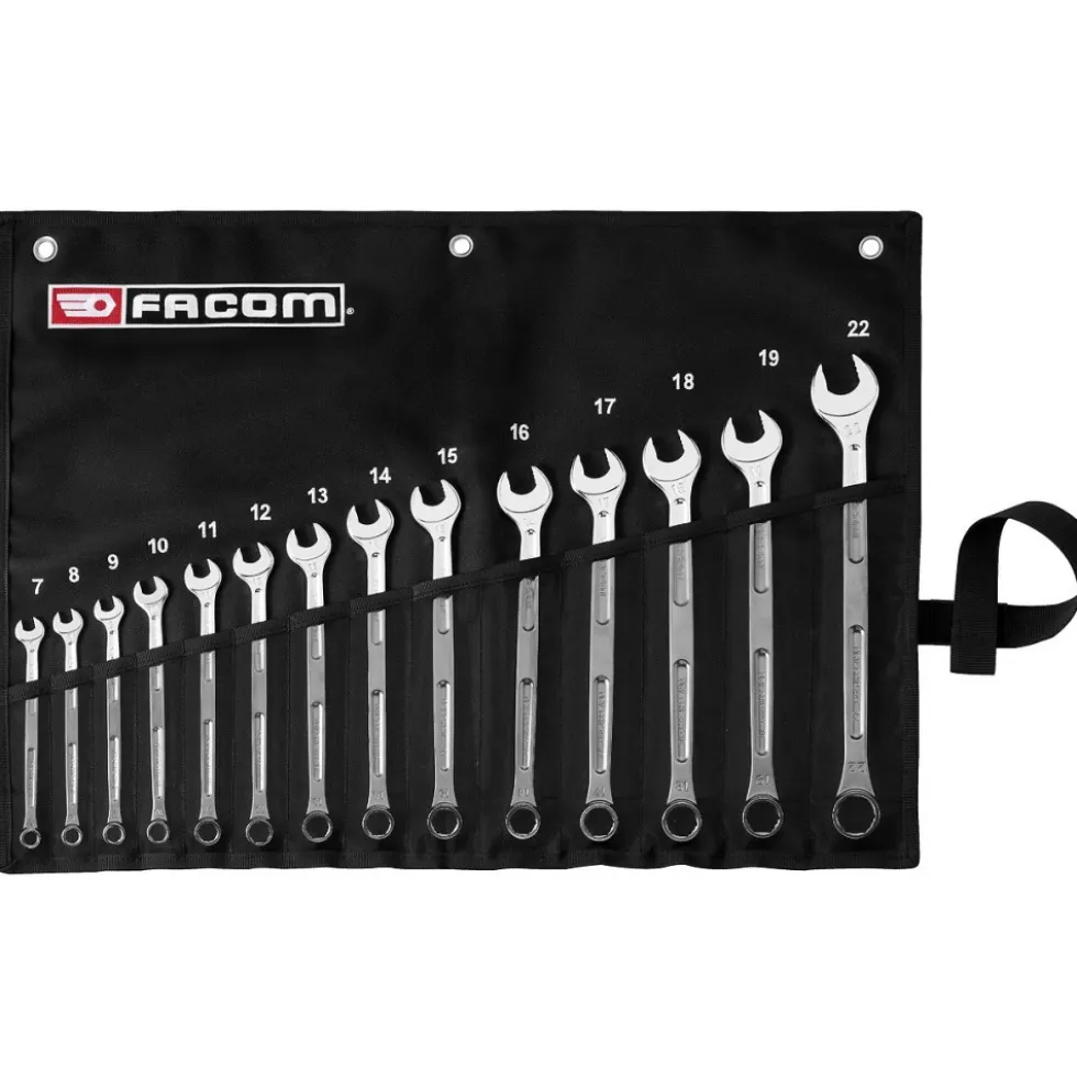 Kit de 14 clés mixtes longues OGV® Grip 441 avec trousse FACOM