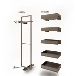 Kit de colonne extractible 860 - 5 paniers Ikona INOXA