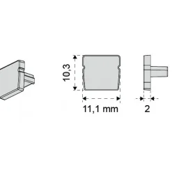 Kit de 6 embouts latéraux pour profilés Lite Track L&S LIGHT
