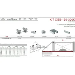 Kit de ferrure complet pour pour portail autoportant COMUNELLO