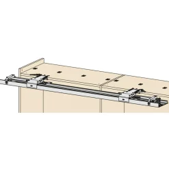 Kit de ferrures SLIDER L70 FLEX -pour vantail de 70 kg largeur max 3400mm SALICE