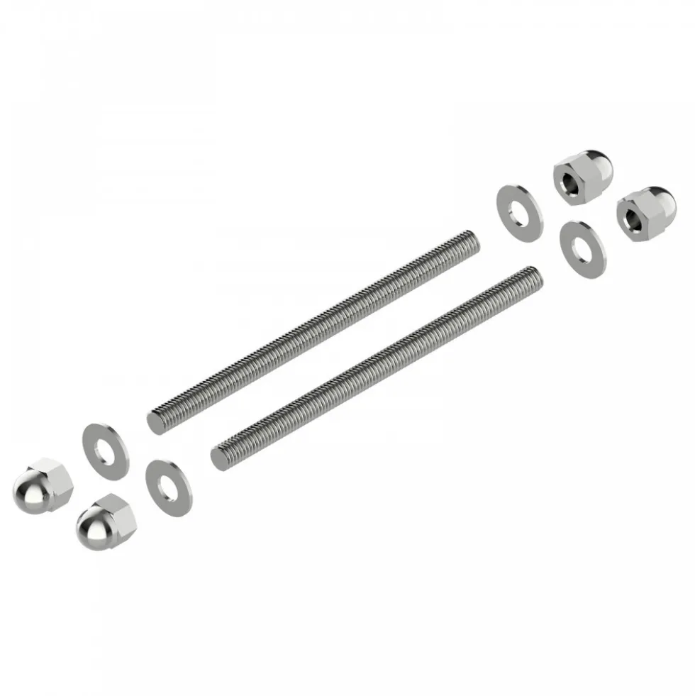 Kit de fixation M6 traversant pour 2 poignées Leviita support multi-matériaux TIRARD