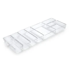 Kit de 8 organisateurs de tiroir en plastique transparent EMUCA