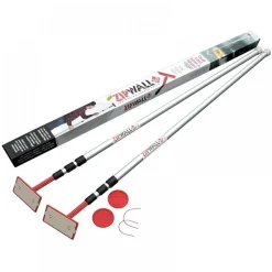 Kit de 2 perches télescopiques aluminium - 1,35 à 3,70 m ZIPWALL