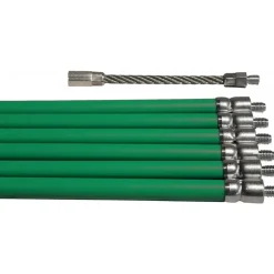 Kit de ramonage vert 6 cannes Ø 20 mm - raccord 12x175 mm PROGALVA