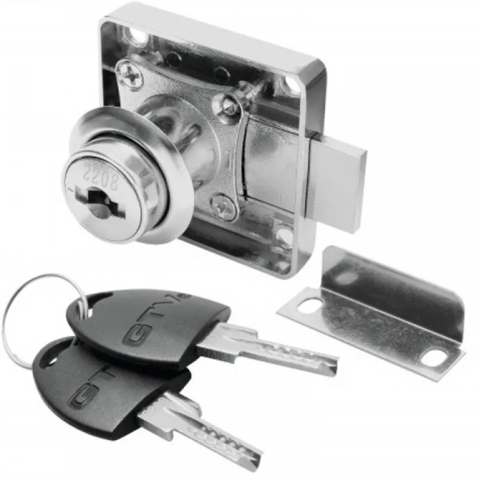 Kit de serrure de meuble monopoint 138 - clés plates GTV