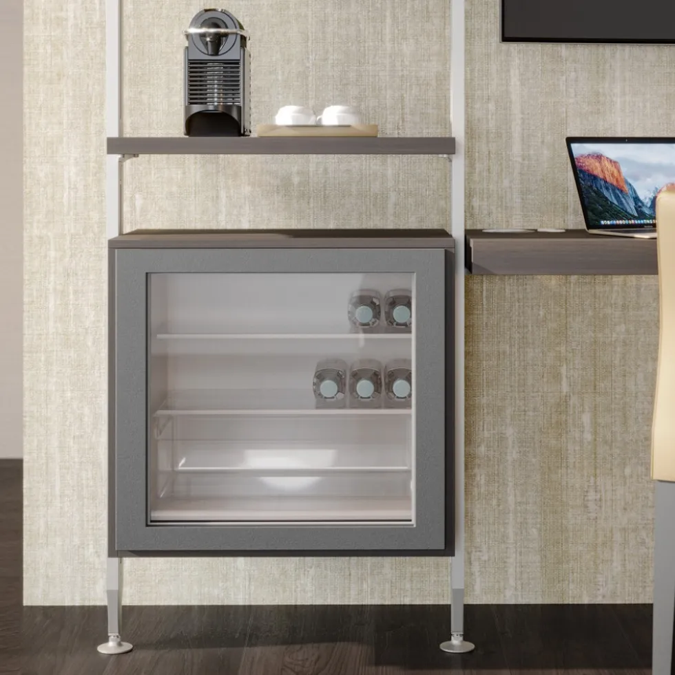 Kit de structure modulaire Zero sol et mur 3 profils et vérins - gris EMUCA