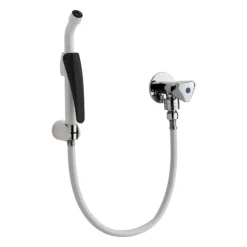 Kit lave bassin 1 douchette 45 °+ 1 flexible + un robinet à clapet mural PRESTO