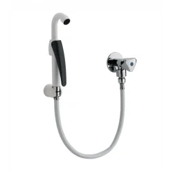 Kit lave bassin 1 douchette 120° + 1 flexible + un robinet à clapet mural PRESTO