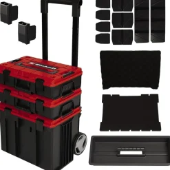 Kit 3 malettes de rangement E-Case Tower EINHELL