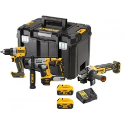 Kit 3 outils XR 18V 5Ah Li-Ion Brushless + 2 batteries 5Ah + 1 chargeur + 1 coffret TSTAK - DCK355P2T-QW DEWALT