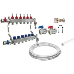 Kit plancher chauffant hydro - Tube multicouche - Surface de 50 m2 John Guest
