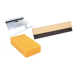 Kit pose joint : éponge, raclette, peigne V5x5 MEJIX