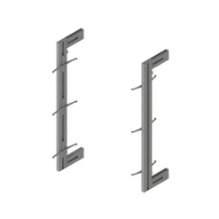 Kit pour structure modulaire Zéro - montage au mur - zamak et alu gris EMUCA