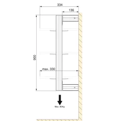 Kit pour structure modulaire Zéro - montage au mur - zamak et alu noir EMUCA