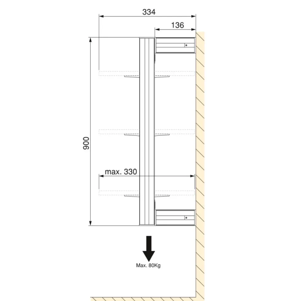Kit pour structure modulaire Zéro - montage au mur - zamak et alu noir EMUCA