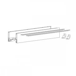 Kit profils côtés AvanTech YOU tiroir simple hauteur 101mm - argent HETTICH
