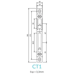 Kit rouleau pour serrure à larder - gâche + rouleau + adaptateur nylon GNS