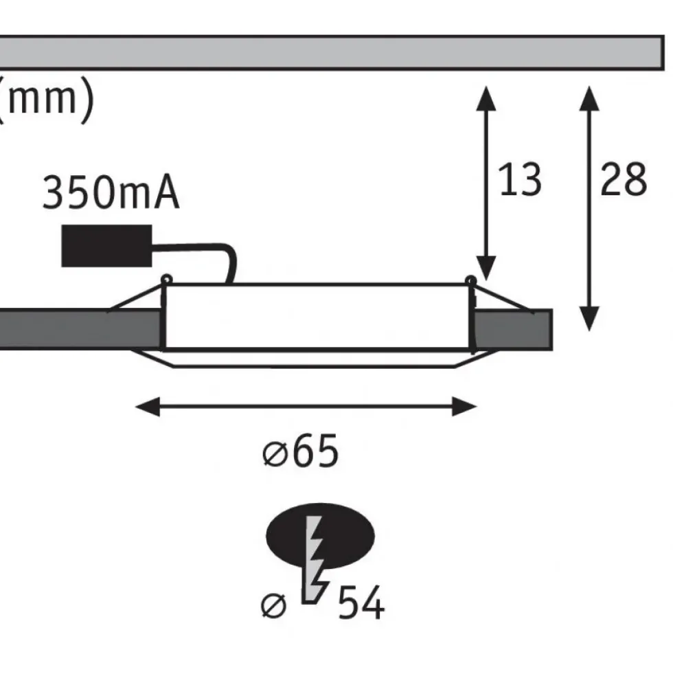 Kit 2 spots encastrés LED - 2,5 W - pour meubles PAULMANN
