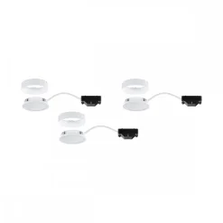 Kit 3 spots saillie pour meubles Pukk - 12/230V - plastique - blanc PAULMANN