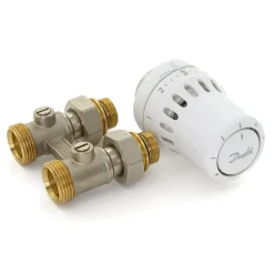 Kit thermostatique avec tête M30x1,5 et raccord en H type RLV-KB - React™ DANFOSS