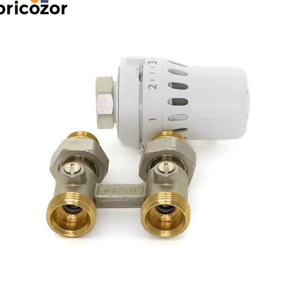 Kit thermostatique avec tête M30x1,5 et raccord en H type RLV-KB - React™ DANFOSS