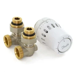 Kit thermostatique avec tête RA et raccord en H type RLV-KB - React™ DANFOSS